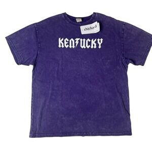 Kentucky Wildcats T-Shirt Women's S/M‎ Purple Graphic Tee Chick-a-d